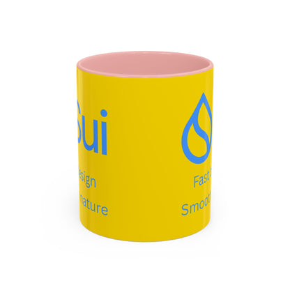 SUI Yellow Accent Mug by cypherpunkgear.com