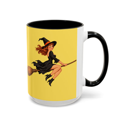 Hazel Hex Yellow Accent Mug by CreepyCrafts.boo