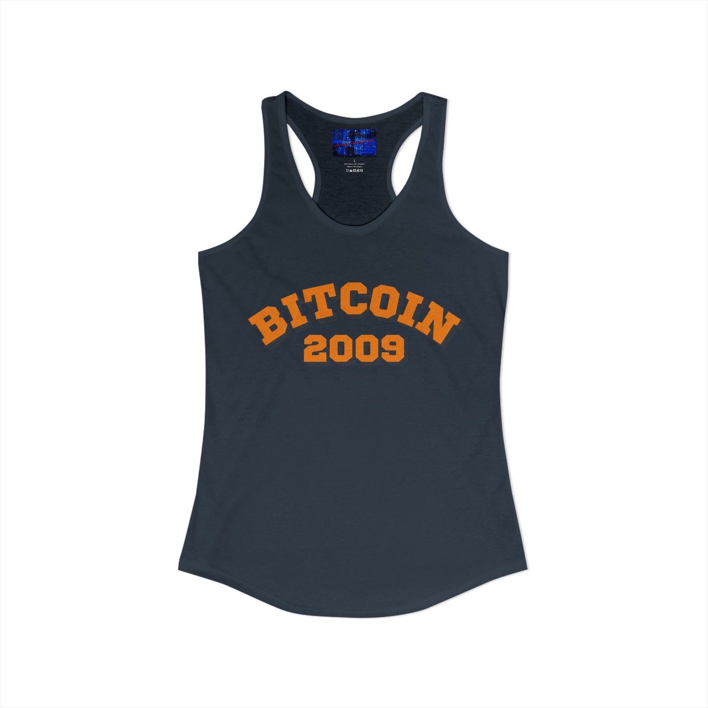 Bitcoin 2009 Women's Racerback Tank Top by cypherpunkgear.com