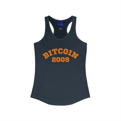 Bitcoin 2009 Women's Racerback Tank Top by cypherpunkgear.com