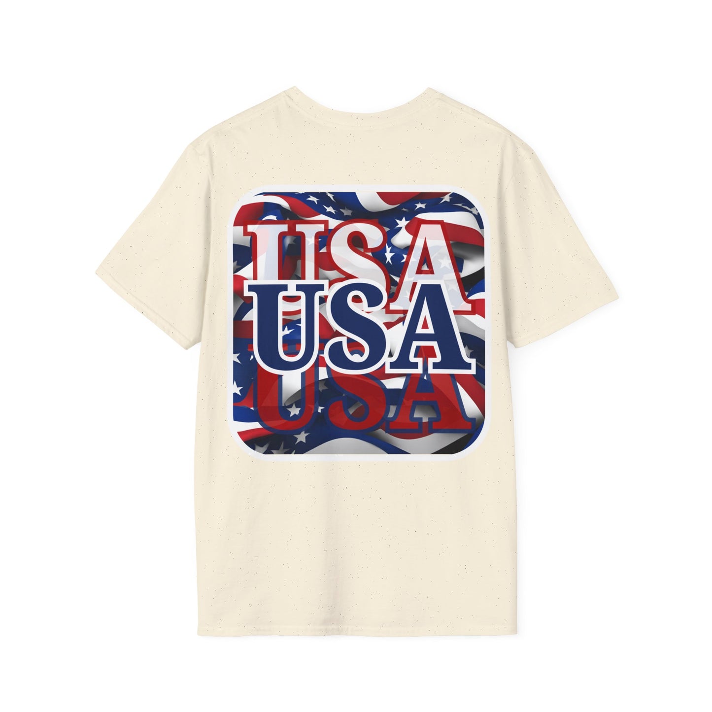 2-sided Red White and BLUE USA Patriot LTcolors Unisex T-Shirt by cypherpunkgear