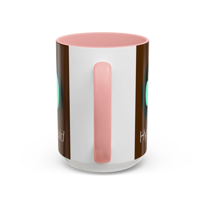 Hyperliquid White font Brown Accent Mug by cypherpunkgear.com