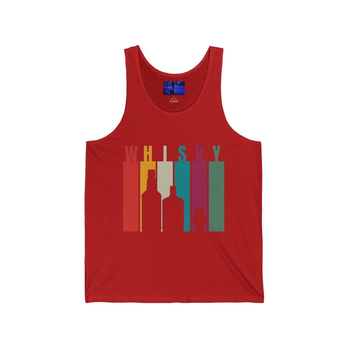 Whisky spelled without an 'e' Unisex Jersey Tank Top by cypherpunkgear.com