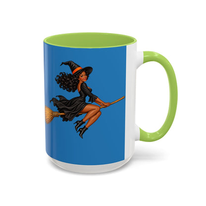 Velvet Vex Blue Accent Mug by CreepyCrafts.boo