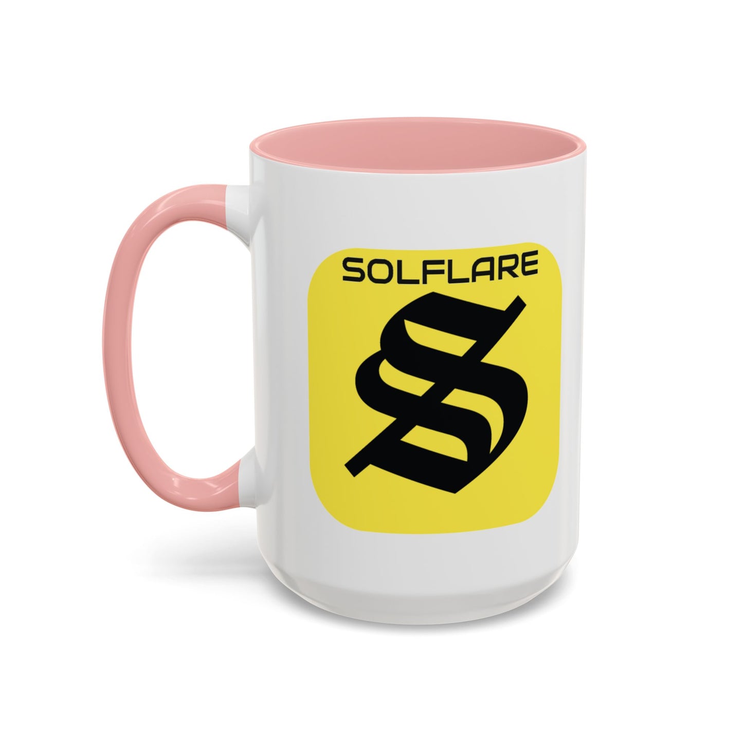 SolflareLogo White Accent Mug by cypherpunkgear.com