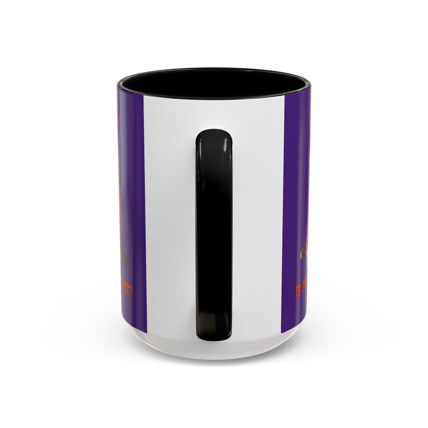 Is it Halloween yet? Dark Purple Accent Mug by CreepyCrafts.boo