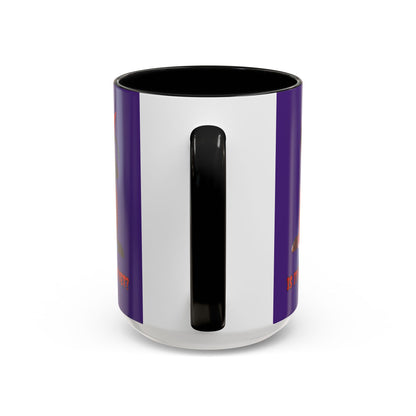 Is it Halloween yet? Dark Purple Accent Mug by CreepyCrafts.boo