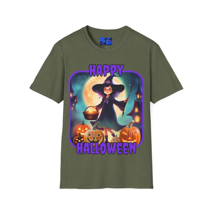 Happy Halloween Little Witch PRfont DKcolors Unisex T-Shirt by cypherpunkgear