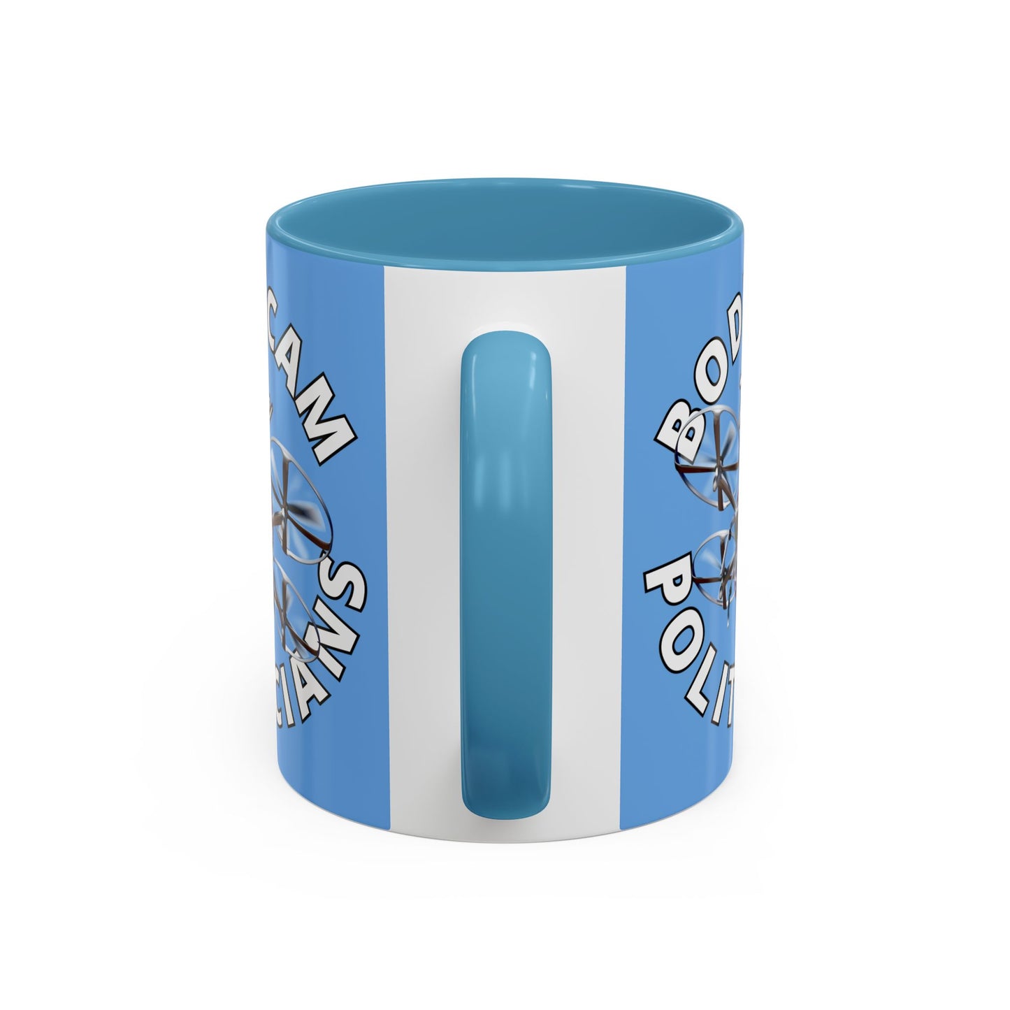Bodycam the Politicians Drone Light Blue Accent Mug by cypherpunkgear.com