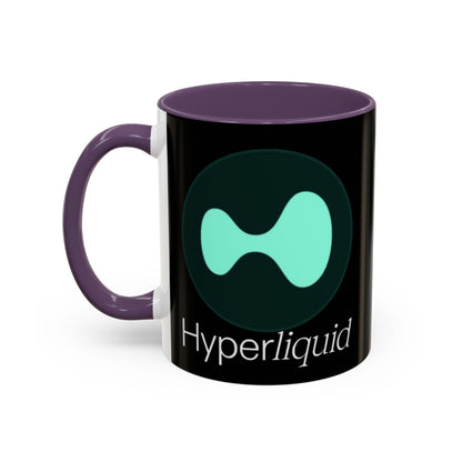 Hyperliquid White font Black Accent Mug by cypherpunkgear.com