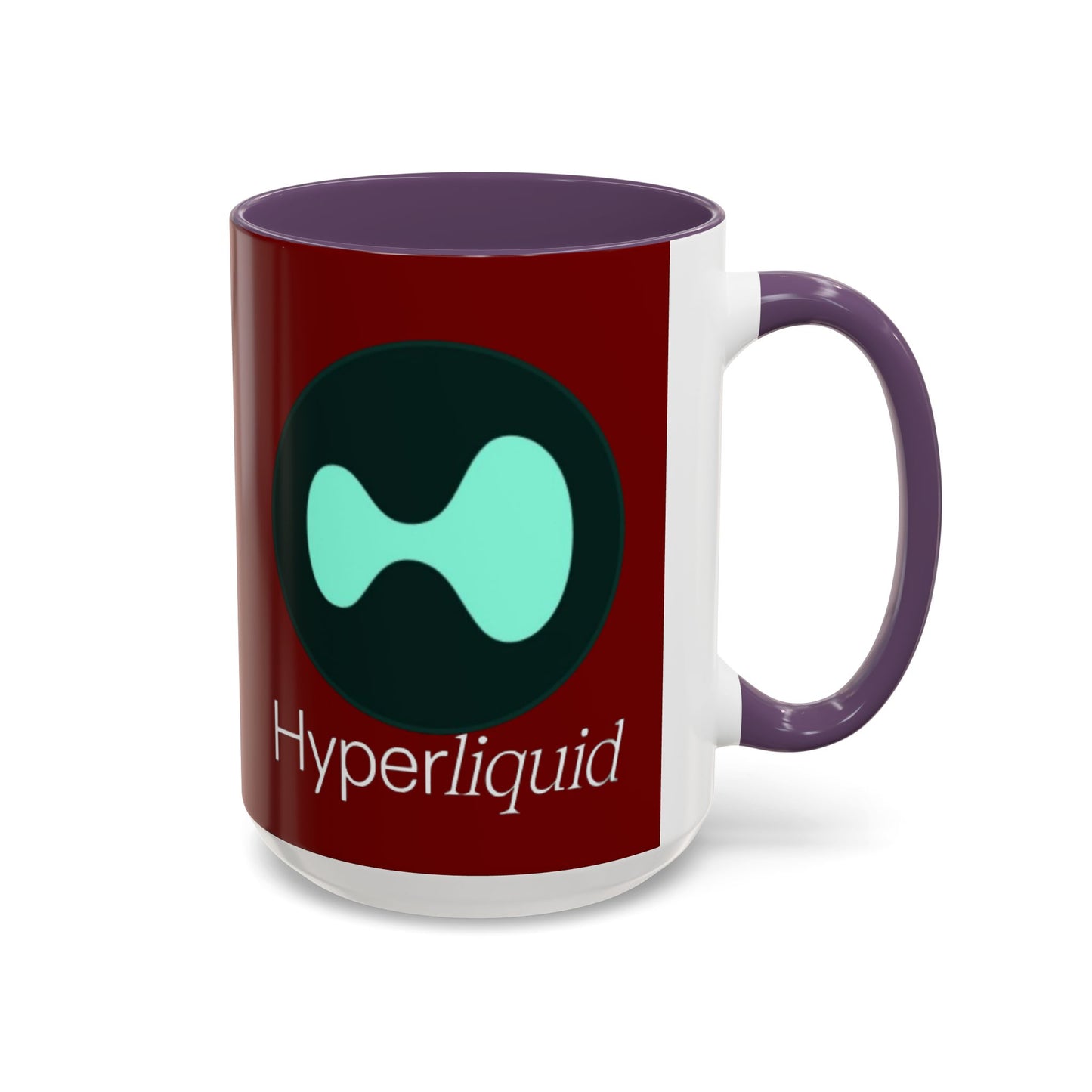 Hyperliquid White font Red Accent Mug by cypherpunkgear.com