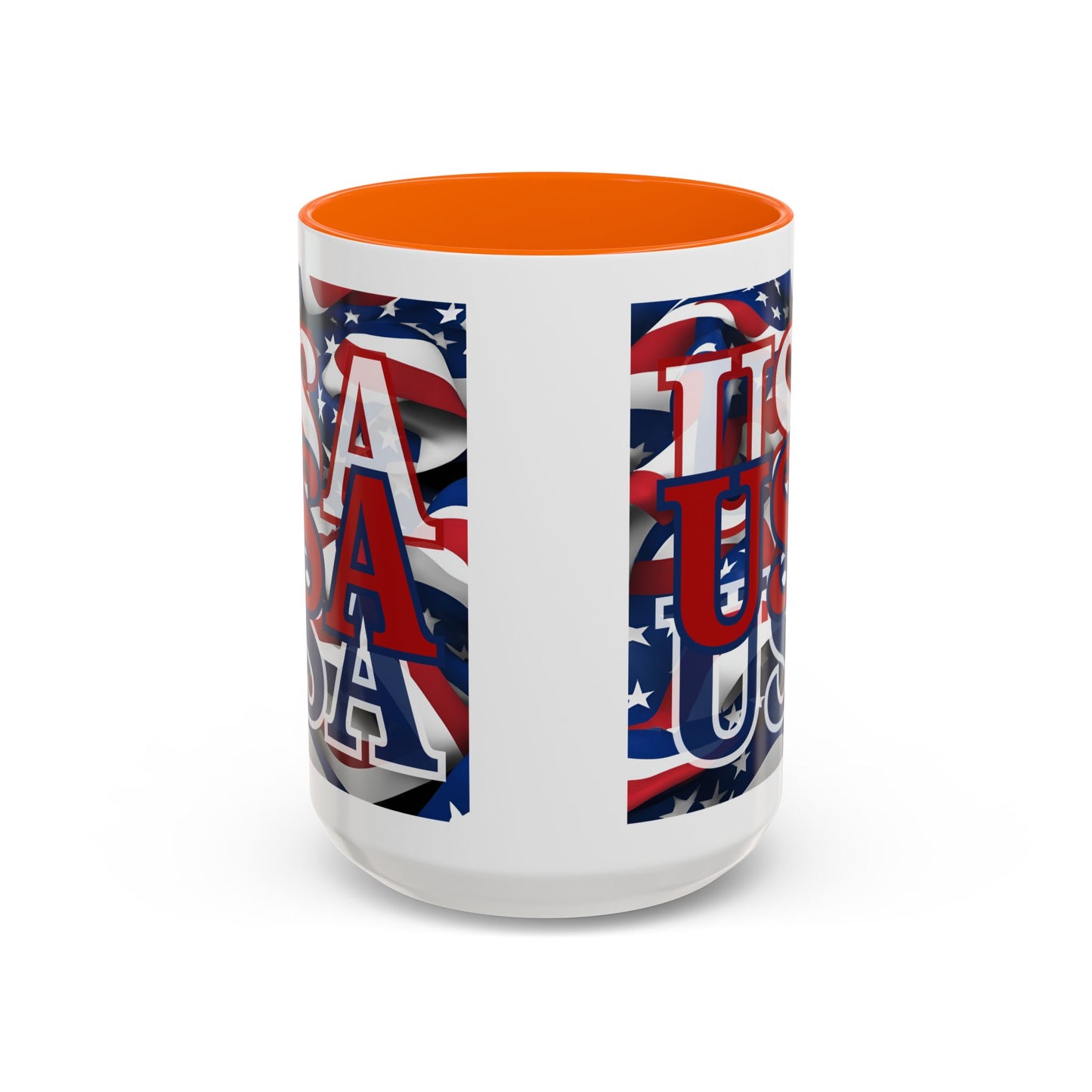 USA Red font Center Patriot Accent Mug by cypherpunkgear.com