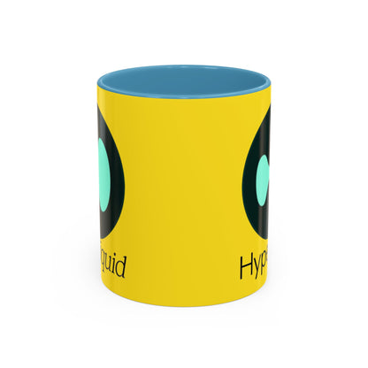 Hyperliquid Black font Yellow Accent Mug by cypherpunkgear.com