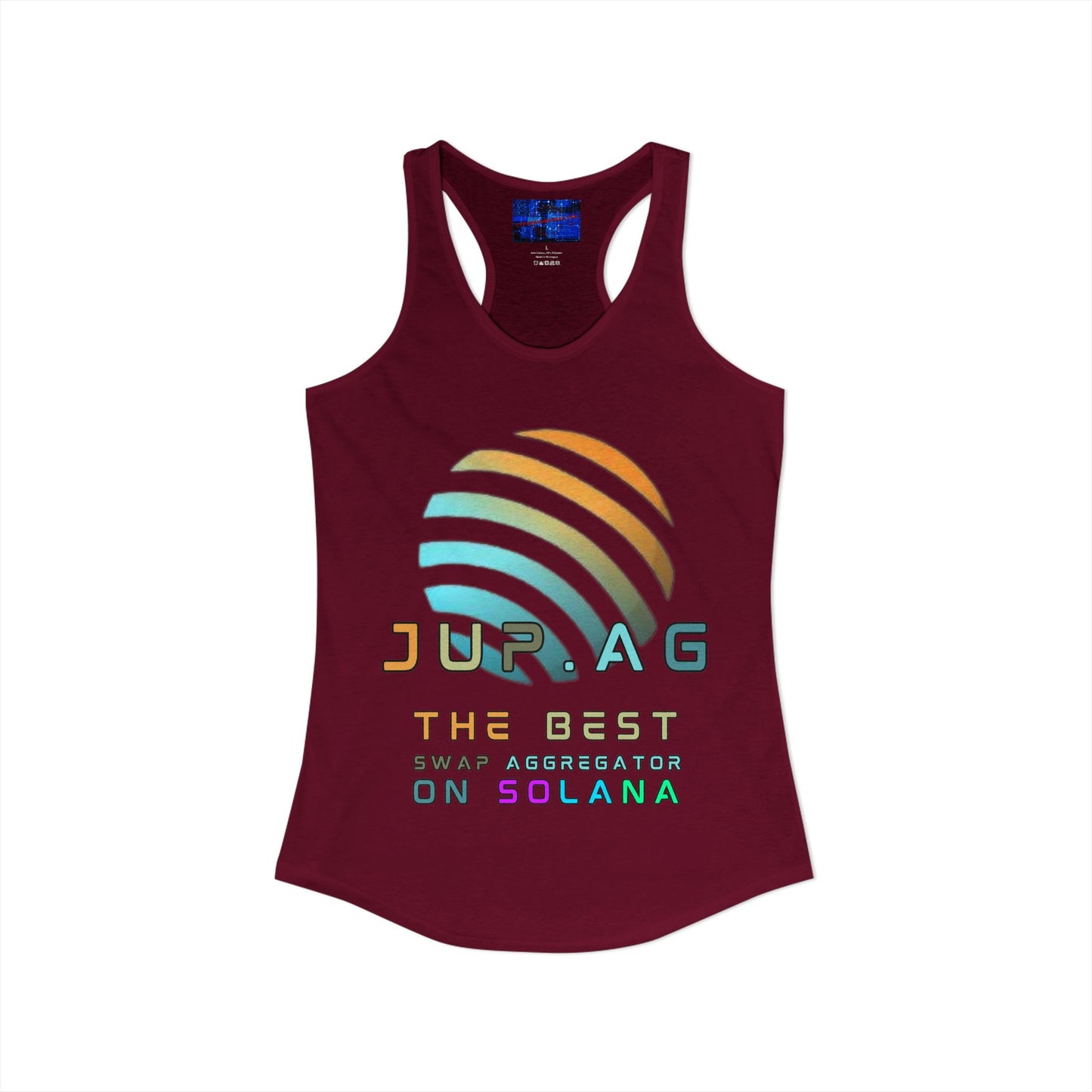 Jupiter (JUP) the best aggregator on Solana Women's Racerback Tank Top by cypherpunkgear.com