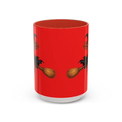 Hazel Hex Red Accent Mug by CreepyCrafts.boo