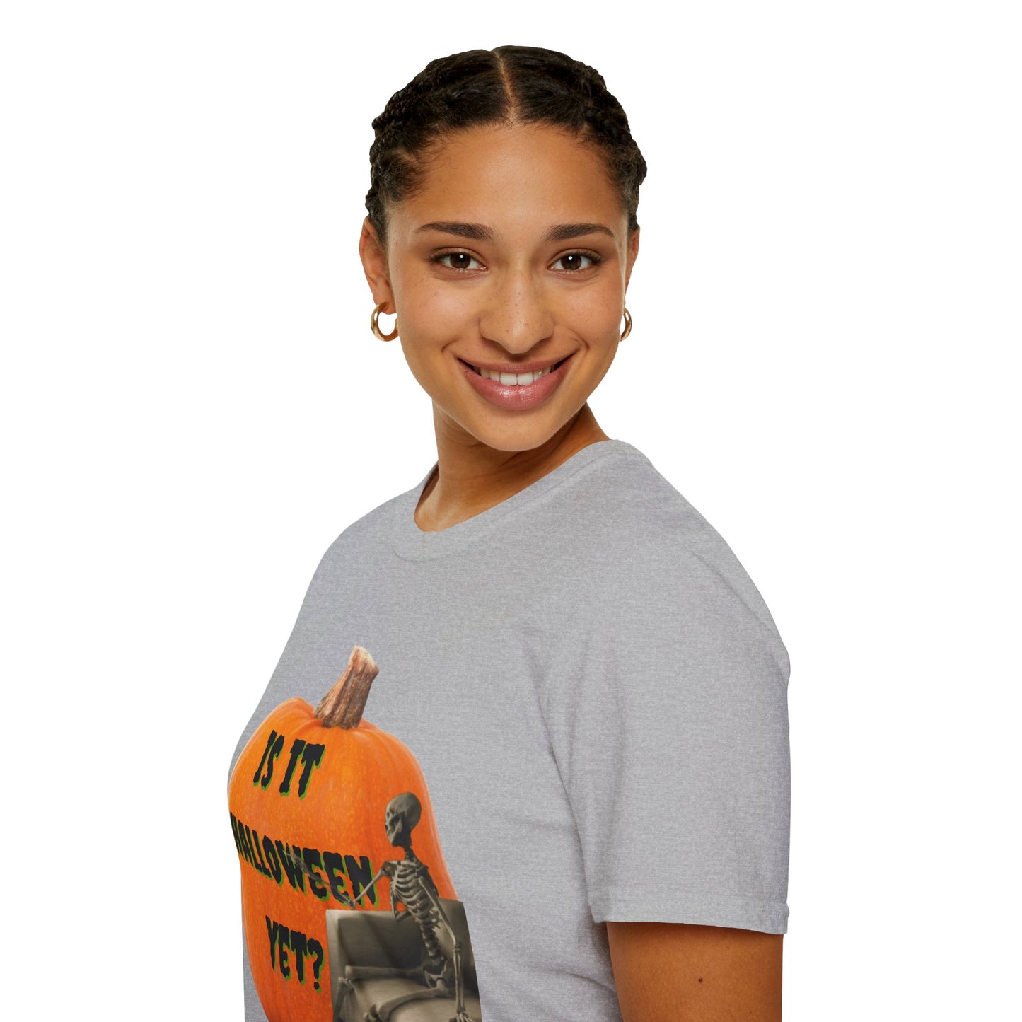 Is it Halloween yet? Skeleton's Giant Pumpkin Light colors Unisex T-Shirt by CreepyCrafts.boo