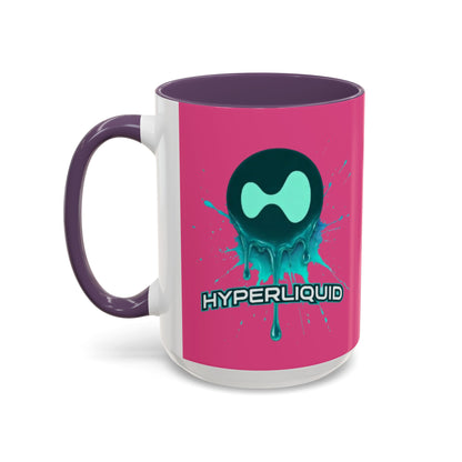 HYPE Drip Pink Accent Mug by cypherpunkgear.com