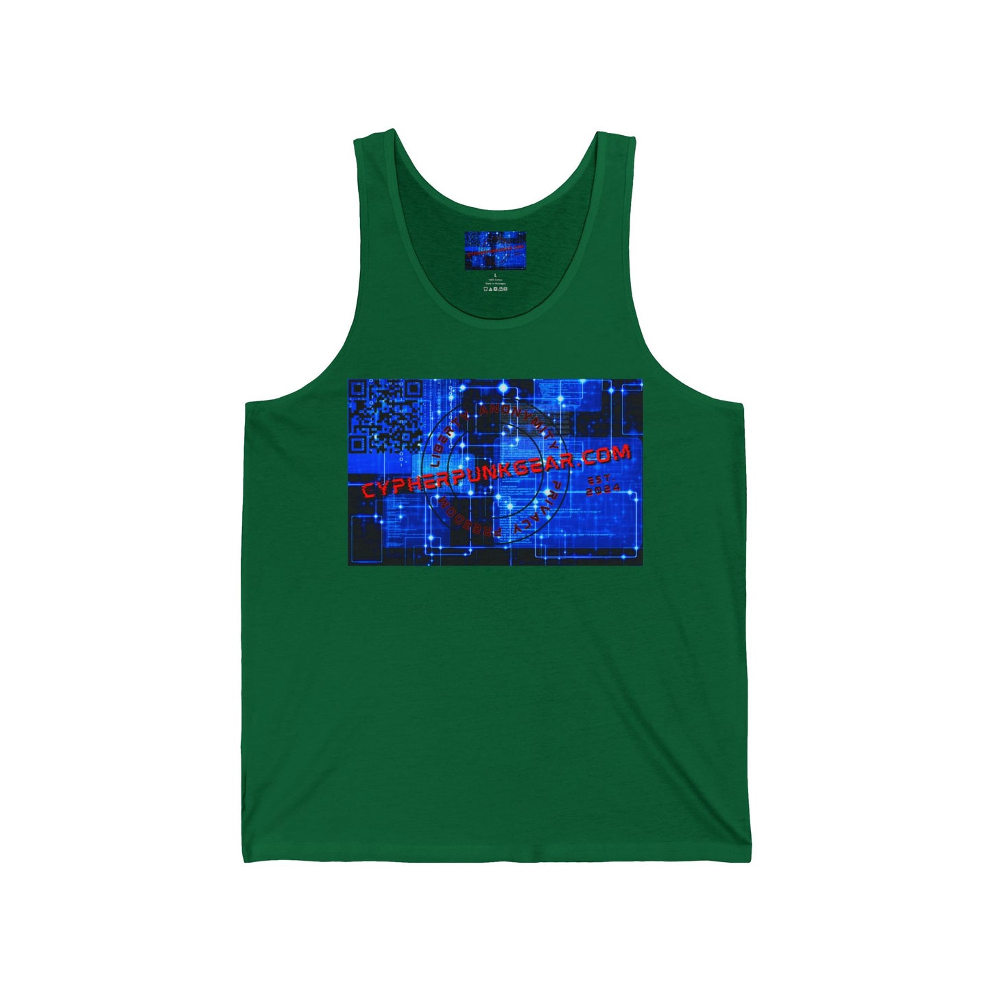 Cypherpunkgear.com logo Unisex Jersey Tank Top by cypherpunkgear.com