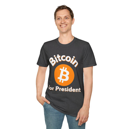 Bitcoin (BTC) for President DKcolors Unisex T-Shirt by cypherpunkgear