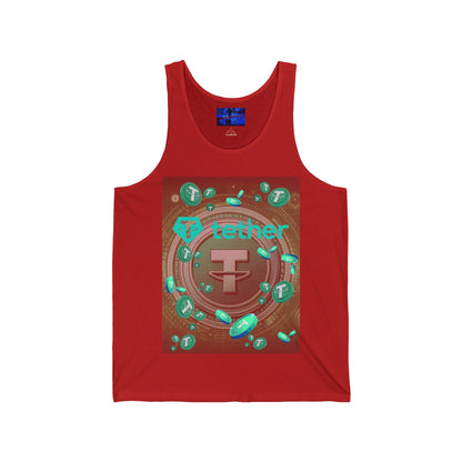 Tether Unisex Jersey Tank Top by cypherpunkgear.com