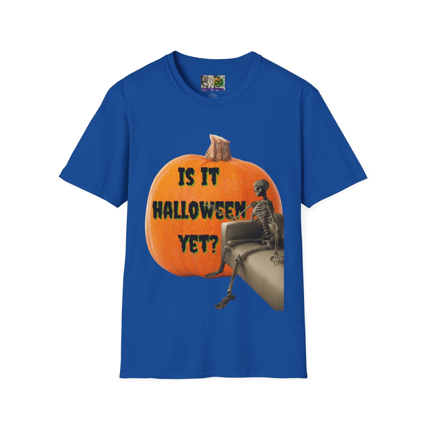 Is it Halloween yet? Skeleton's Giant Pumpkin Dark colors Unisex T-Shirt by CreepyCrafts.boo