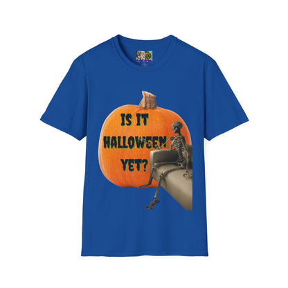 Is it Halloween yet? Skeleton's Giant Pumpkin Dark colors Unisex T-Shirt by CreepyCrafts.boo
