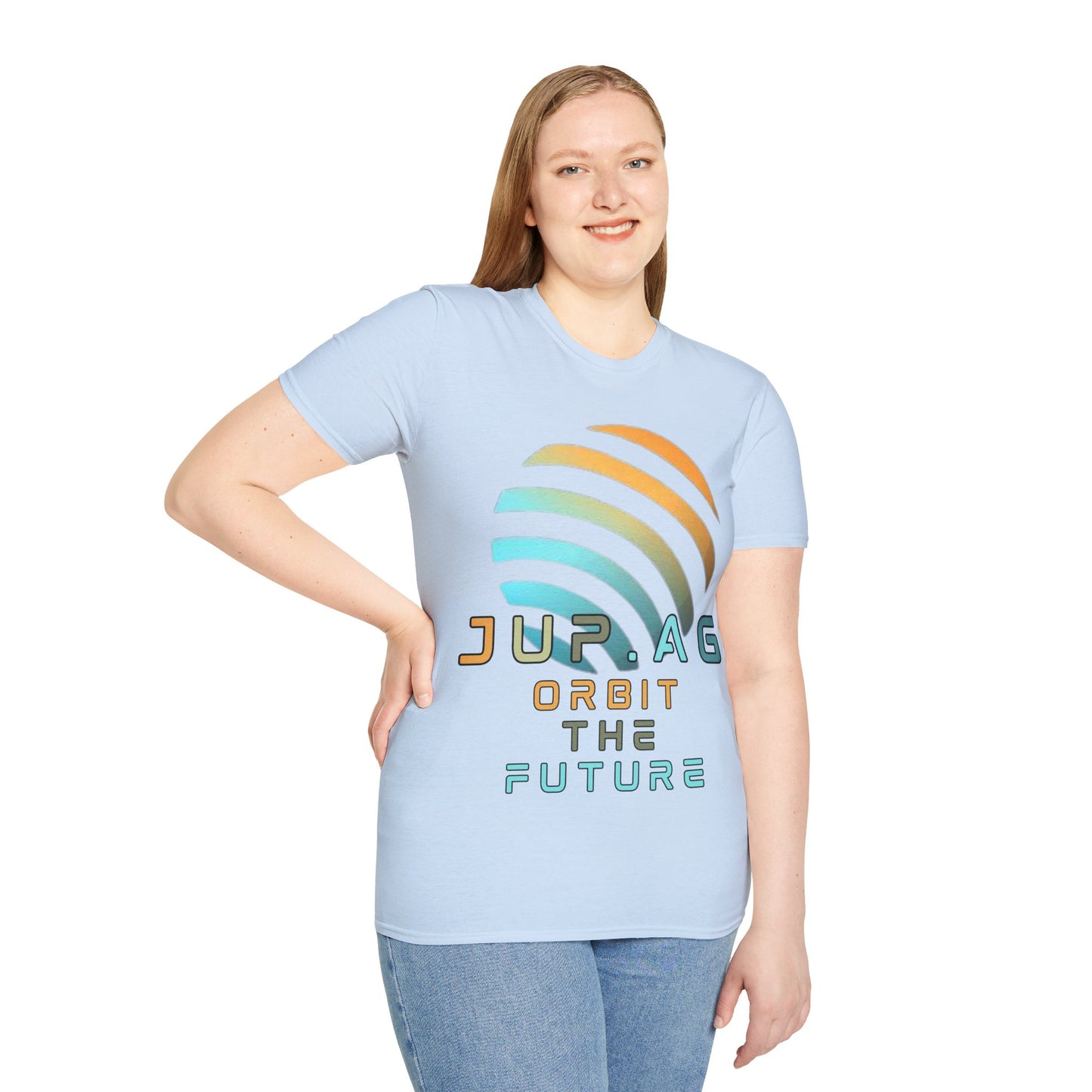Jupiter (JUP) Orbit the Future Light colors Unisex T-Shirt by cypherpunkgear.com