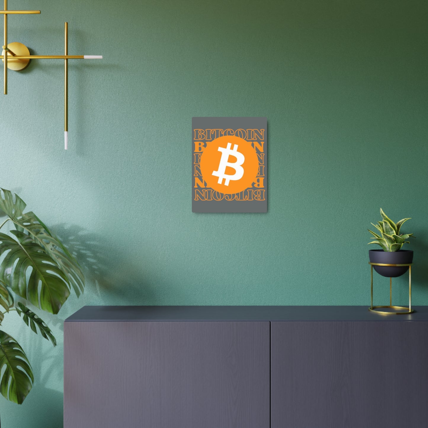 Bitcoin Bitcoin Bitcoin (BTC) Metal Art Sign by cypherpunkgear