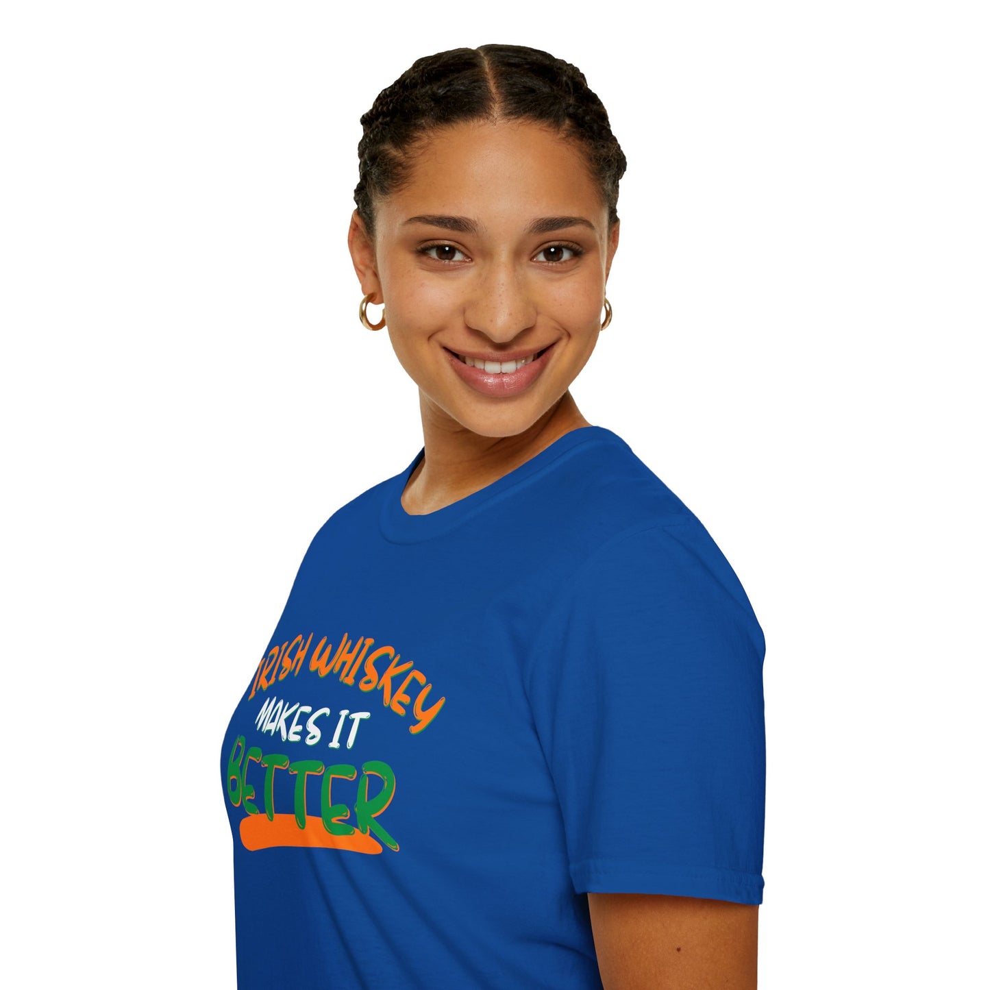 Irish Whiskey makes it better OWGfont DKcolors Unisex T-Shirt by cypherpunkgear.com