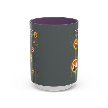 Monero (XMR) don't assume your freedoms are assured Grey Accent Mug by cypherpunkgear.com