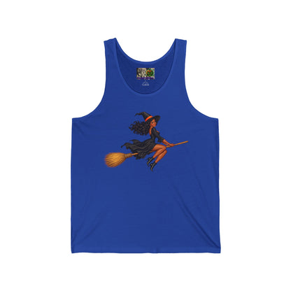 Velvet Vex Unisex Jersey Tank Top by CreepyCrafts.boo