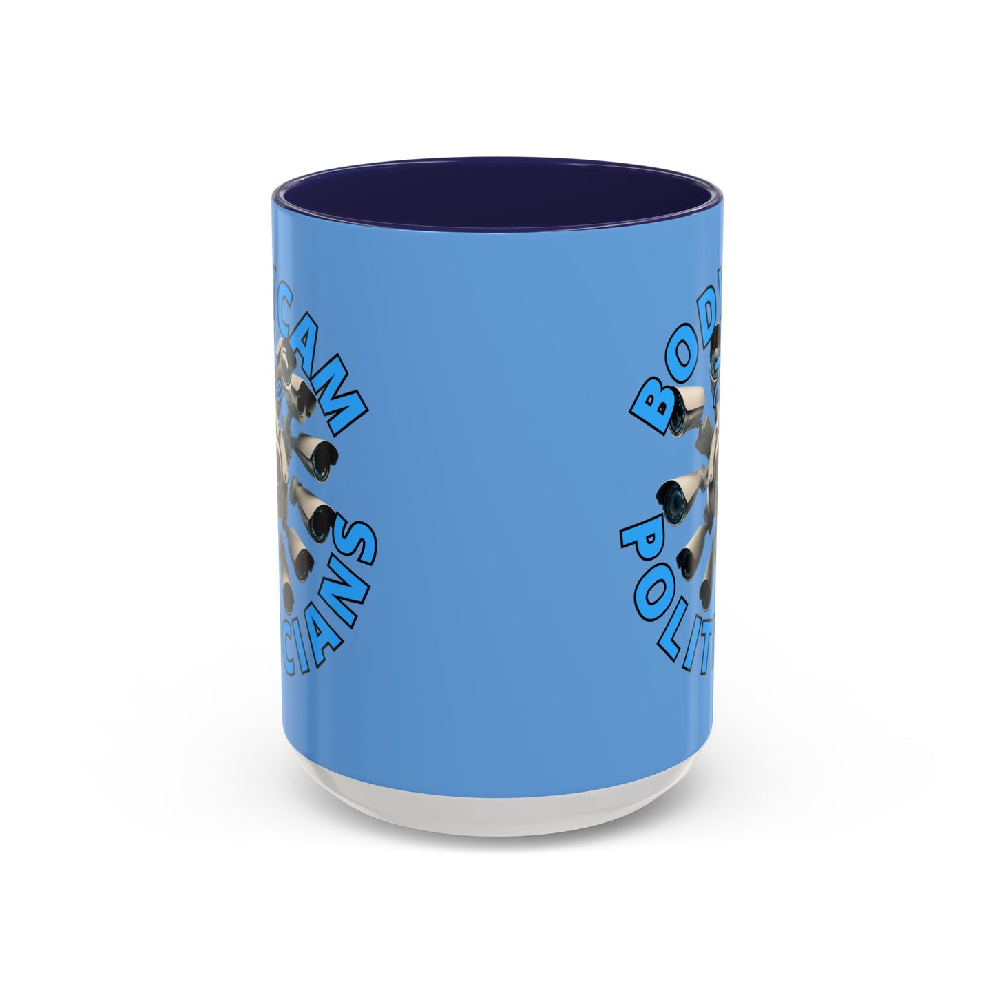 Bodycam the Politicians Cameras Light Blue Accent Mug by cypherpunkgear.com