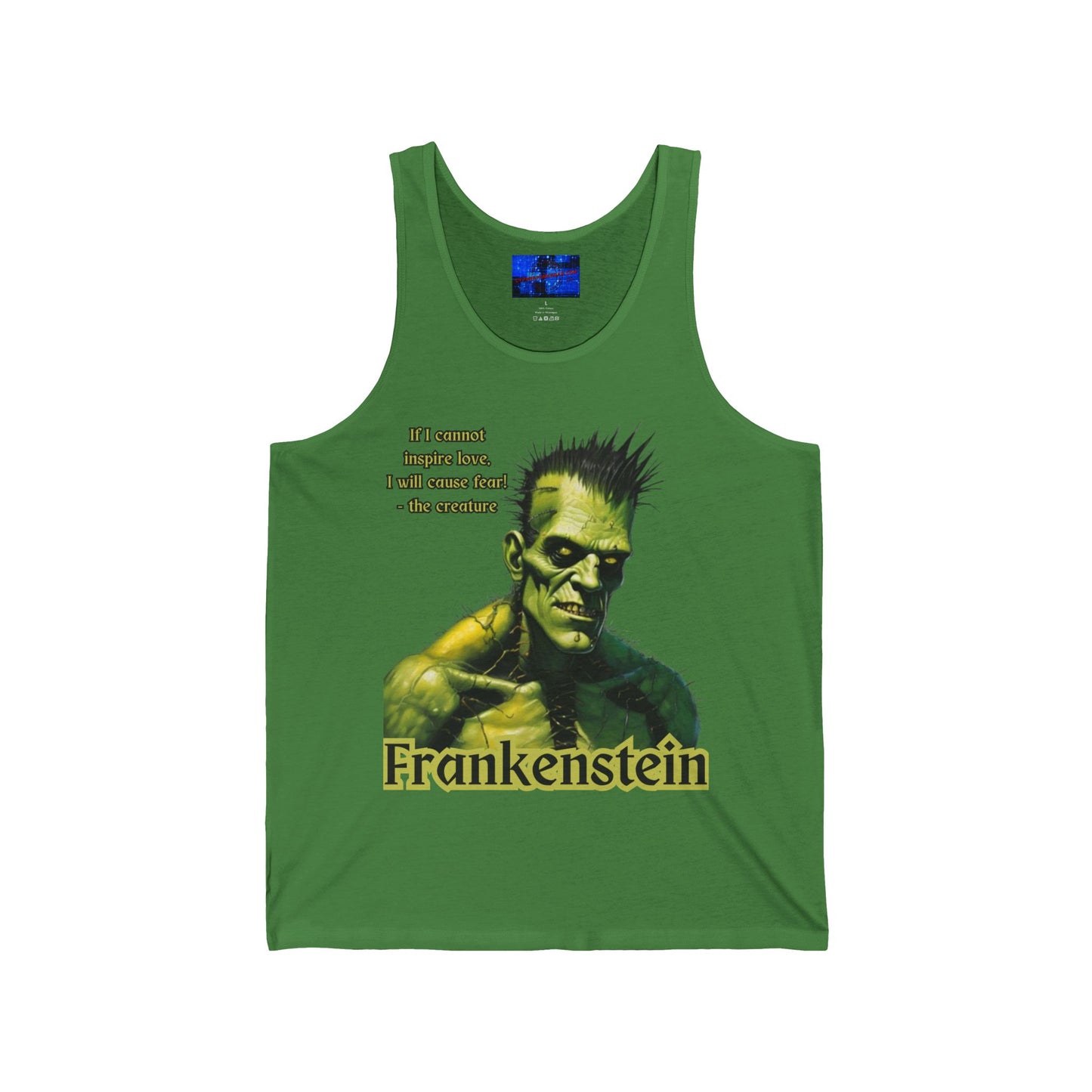 Frankenstein's Creature Unisex Jersey Tank Top by cypherpunkgear