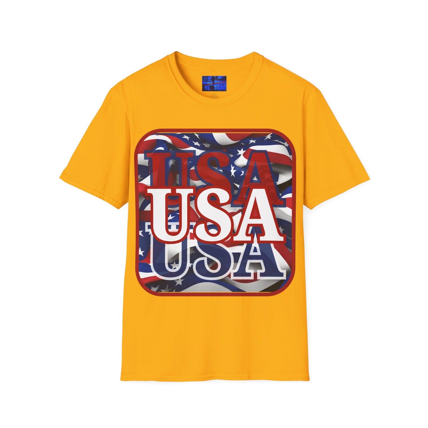 ¡EE.UU! ¡EE.UU! ¡EE.UU! ¡Patriota por cypherpunkgear! Camiseta unisex de estilo suave