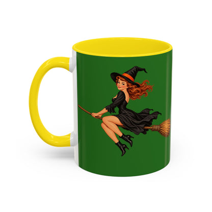 Hazel Hex Green Accent Mug by CreepyCrafts.boo