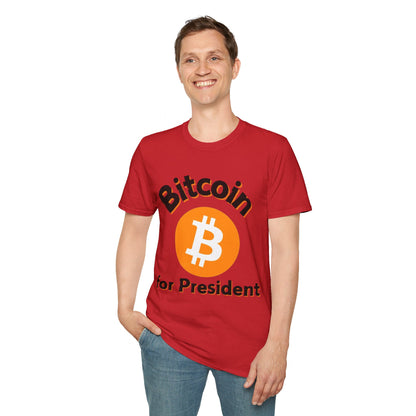 Bitcoin (BTC) for President LTcolors Unisex T-Shirt by cypherpunkgear