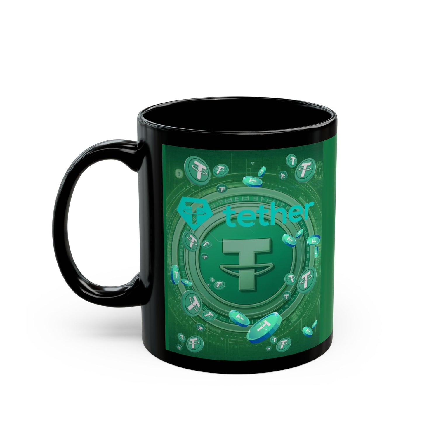 Tether Green Mug by cypherpunkgear.com