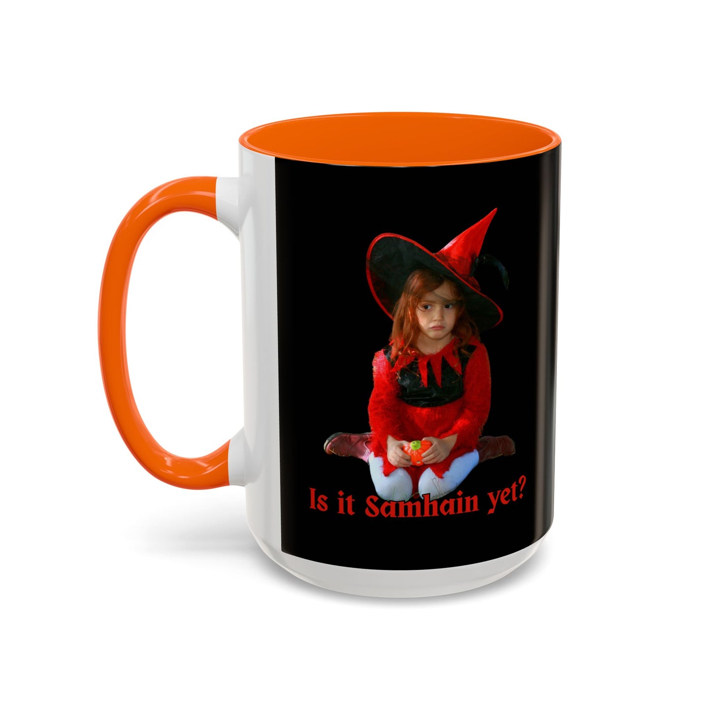 Is it Samhain yet? Black Accent Mug by CreepyCrafts.boo