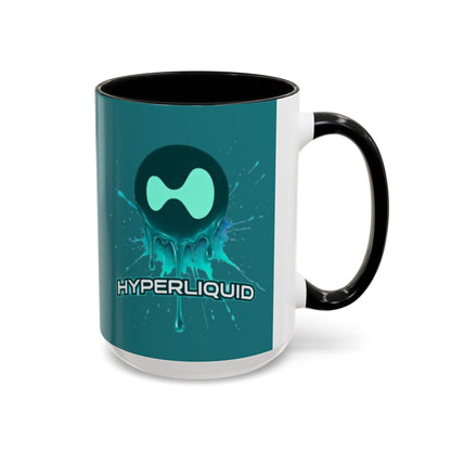 HYPE Drip Hyperliquid Accent Mug by cypherpunkgear.com