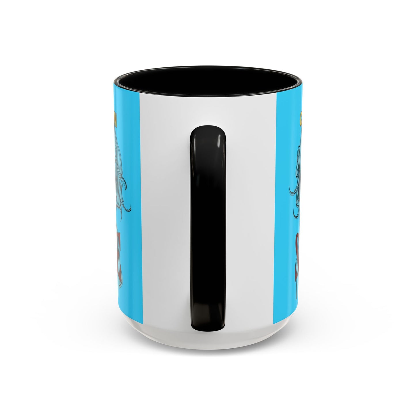 Caution, Savage Light Blue Accent Mug by cypherpunkgear.com