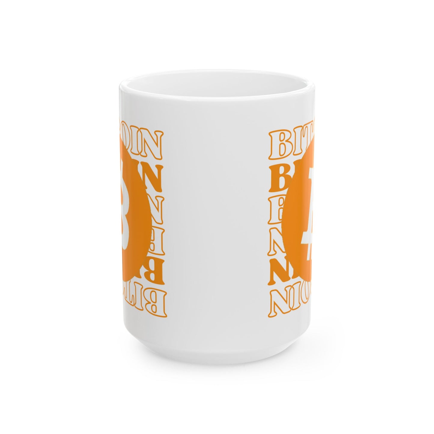 Bitcoin (BTC) White Mug by cypherpunkgear