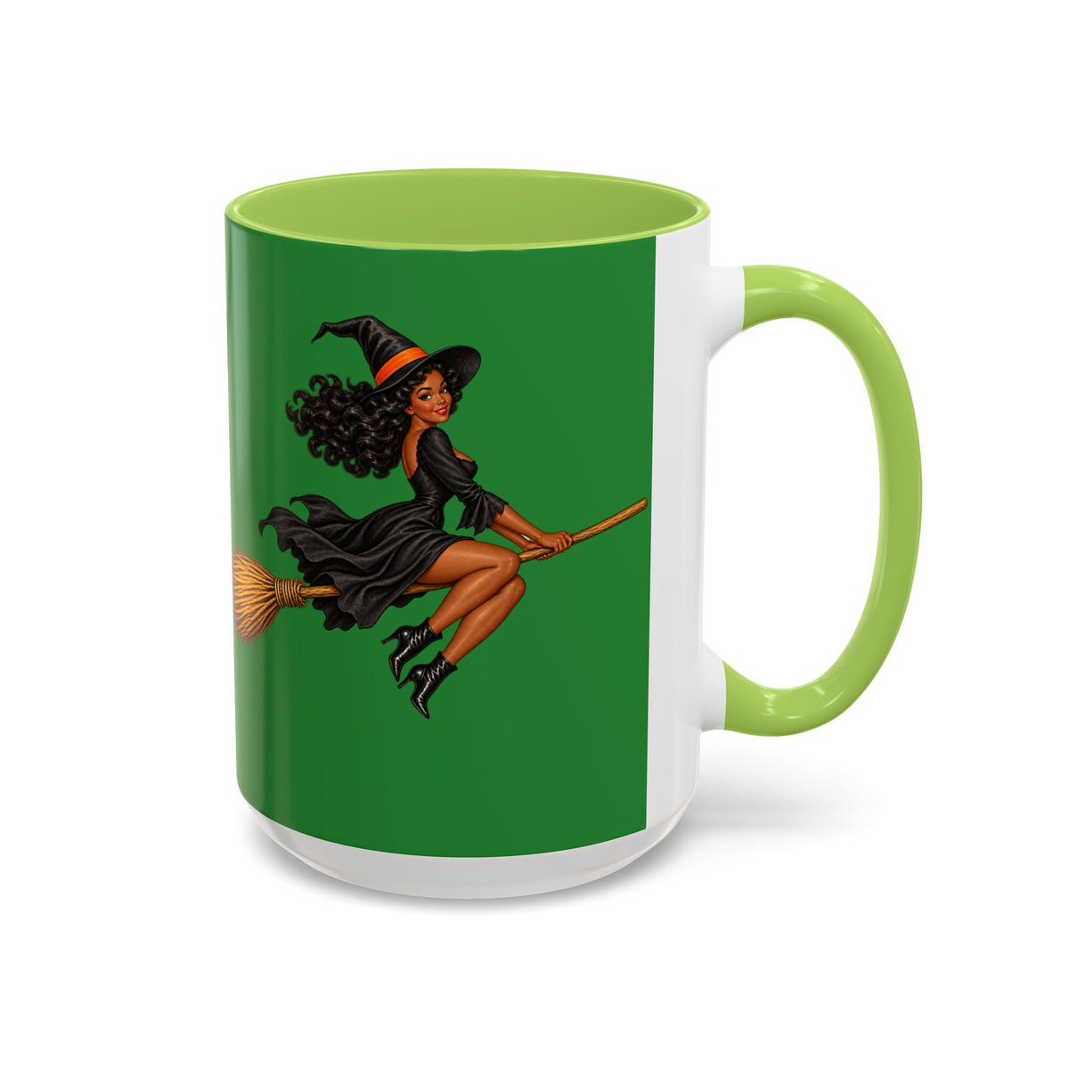 Velvet Vex Green Accent Mug by CreepyCrafts.boo