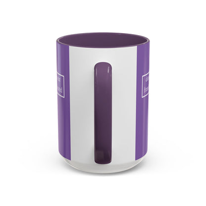 don't assume your freedoms are assured, White font, Light Purple Accent Mug by cypherpunkgear.com