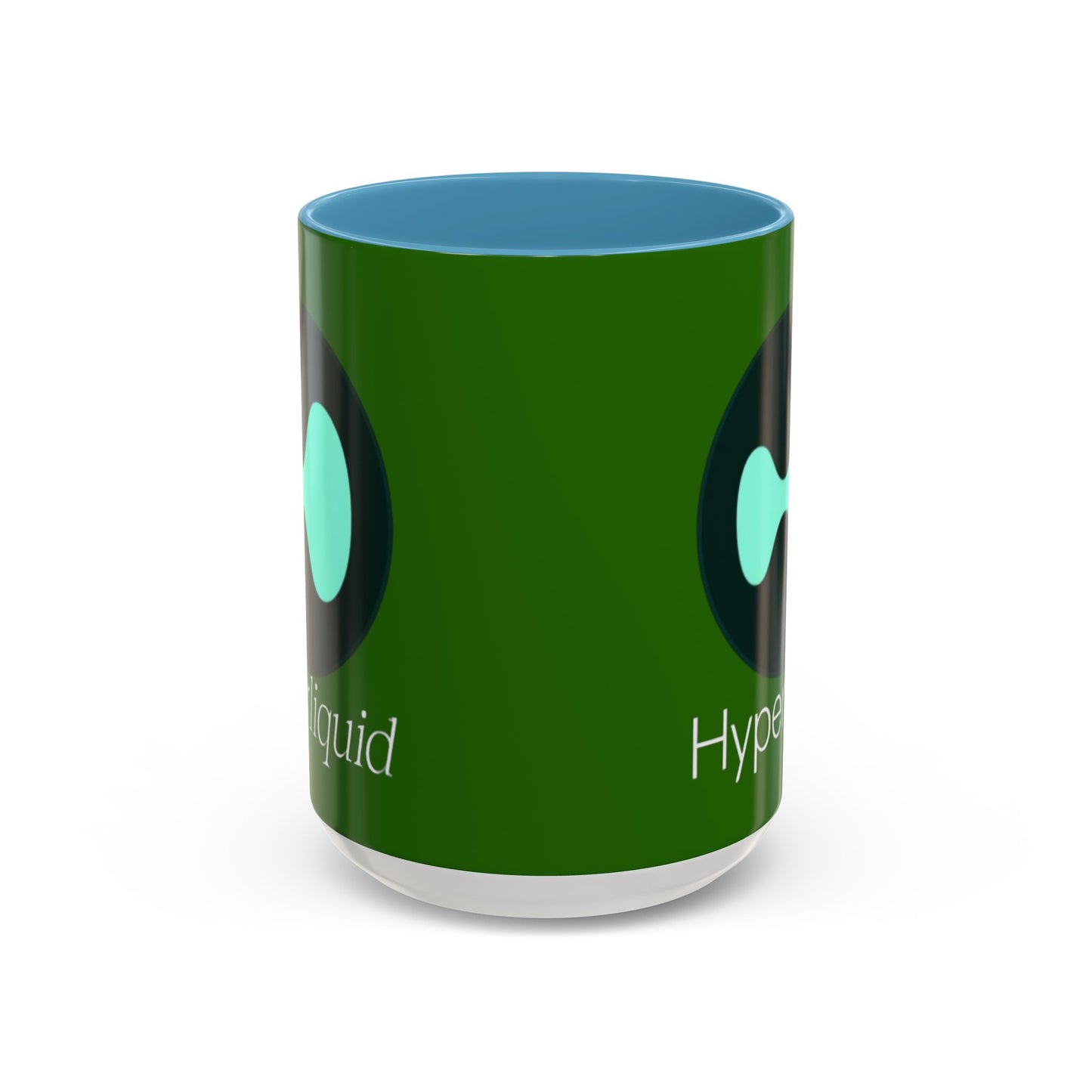 Hyperliquid White font Green Accent Mug by cypherpunkgear.com