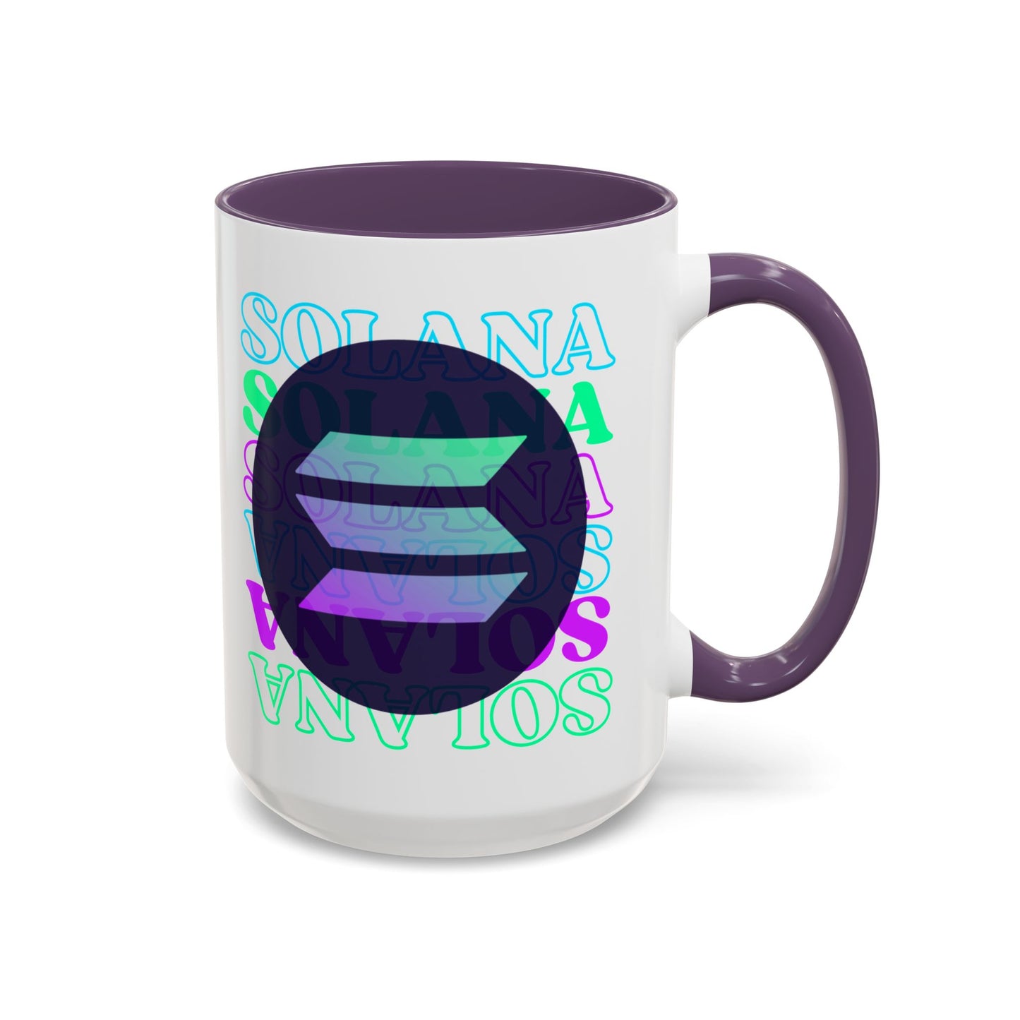 Solana Solana Solana (SOL) Accent Mug by cypherpunkgear.com