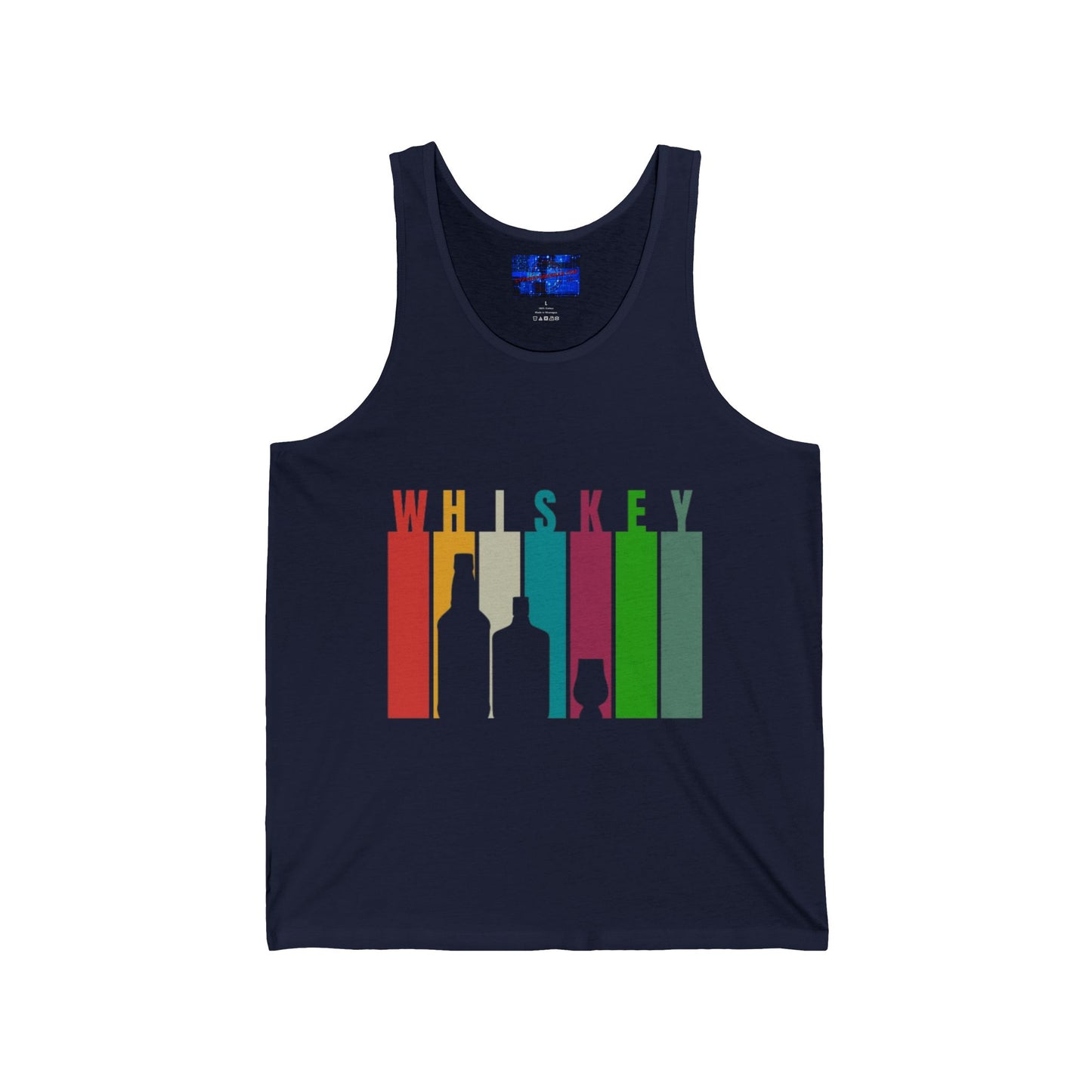 Whiskey spelled with an 'e' Unisex Jersey Tank Top by cypherpunkgear.com