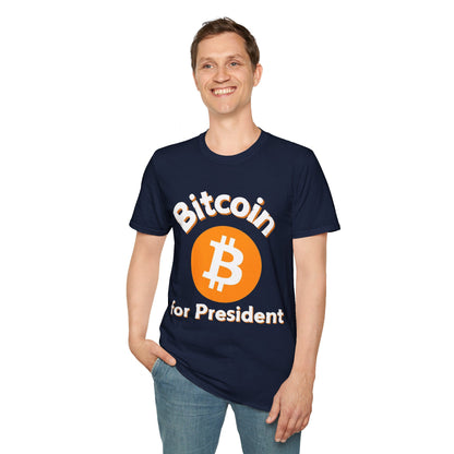 Bitcoin (BTC) for President DKcolors Unisex T-Shirt by cypherpunkgear