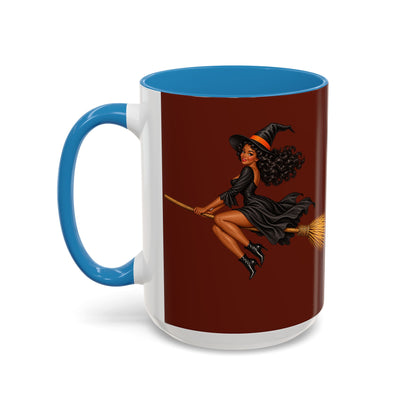 Velvet Vex Brown Accent Mug by CreepyCrafts.boo