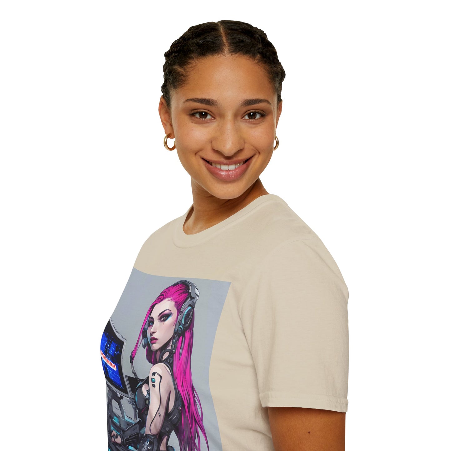 Netrunner Cyberpunk Light colors Unisex T-Shirt by cypherpunkgear.com