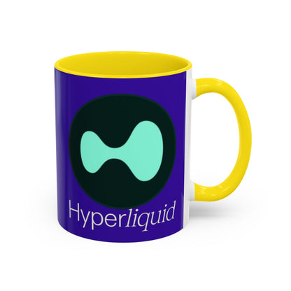 Hyperliquid White font Dark Purple Accent Mug by cypherpunkgear.com